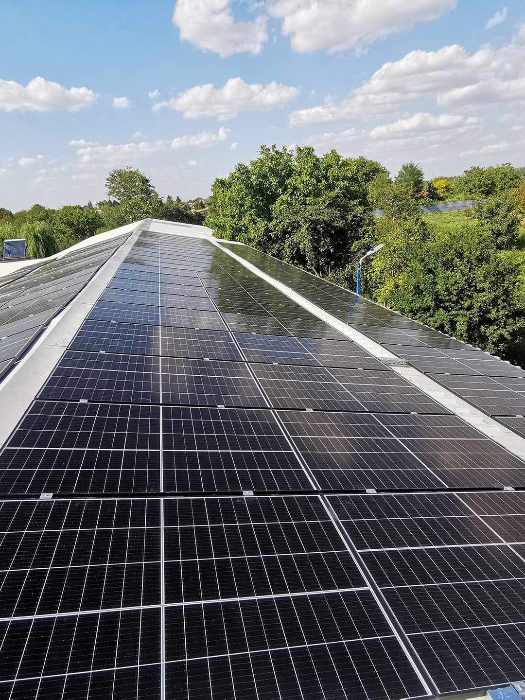 Volta X Solar Systems panouri fotovoltaice acoperis hala Rikora